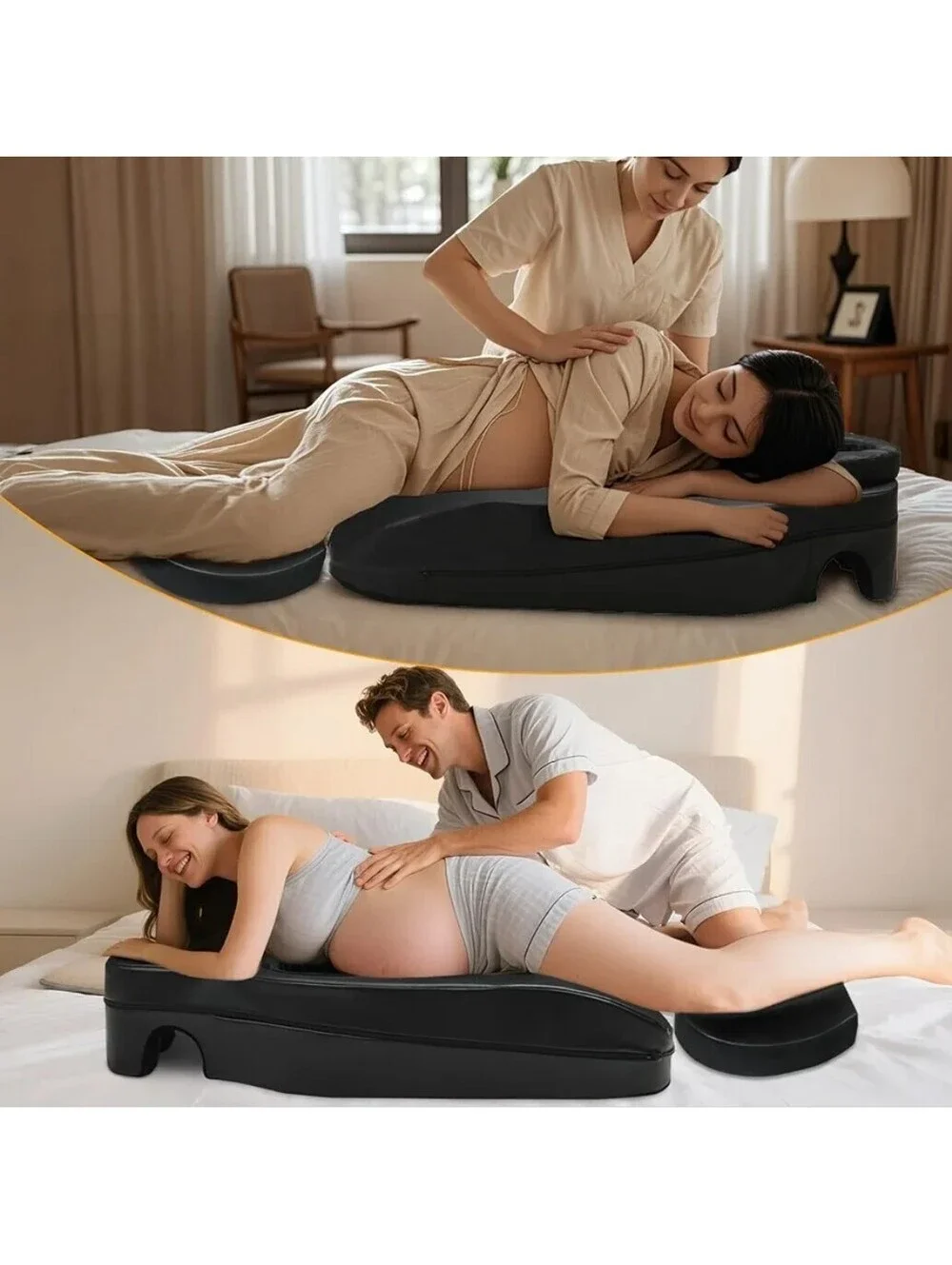 Pregnancy Massage Cushion & Headrest Prenatal Bolster Full Body Support